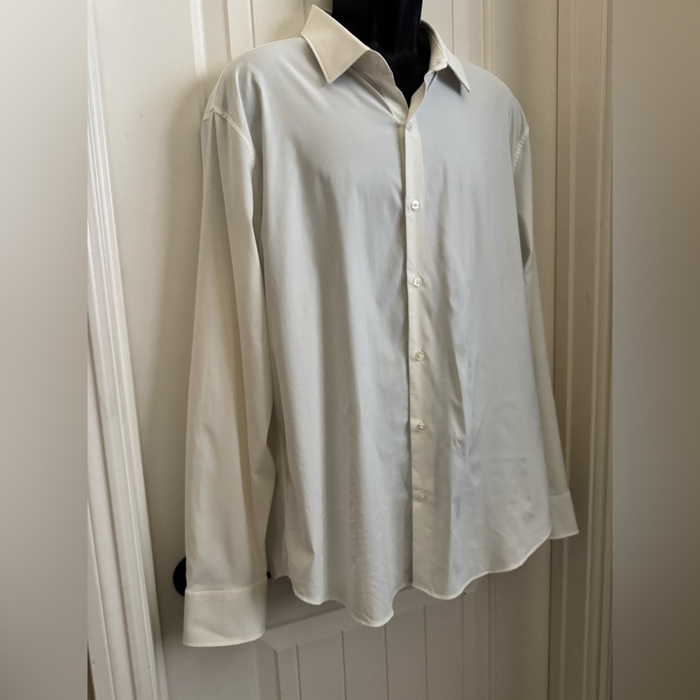 NWOT Bonobos Slim Fit Eggshell Long Sleeve Dress Shirt, Size XL